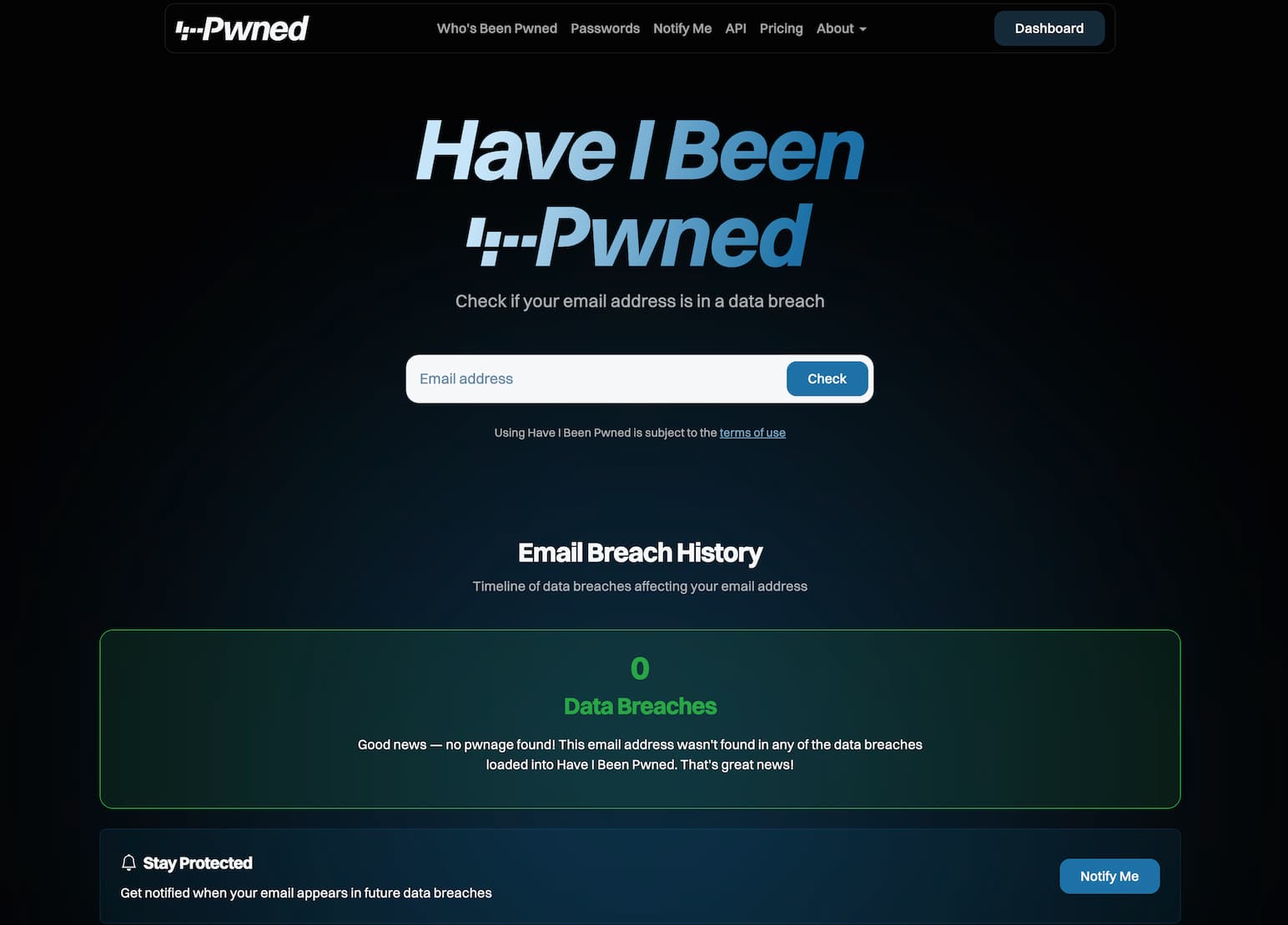 Have I Been Pwned: Check if your email address has been exposed in a data breach 截图